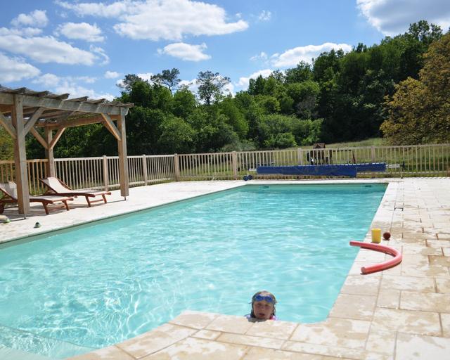 The fenced pool at Sol du Mazel