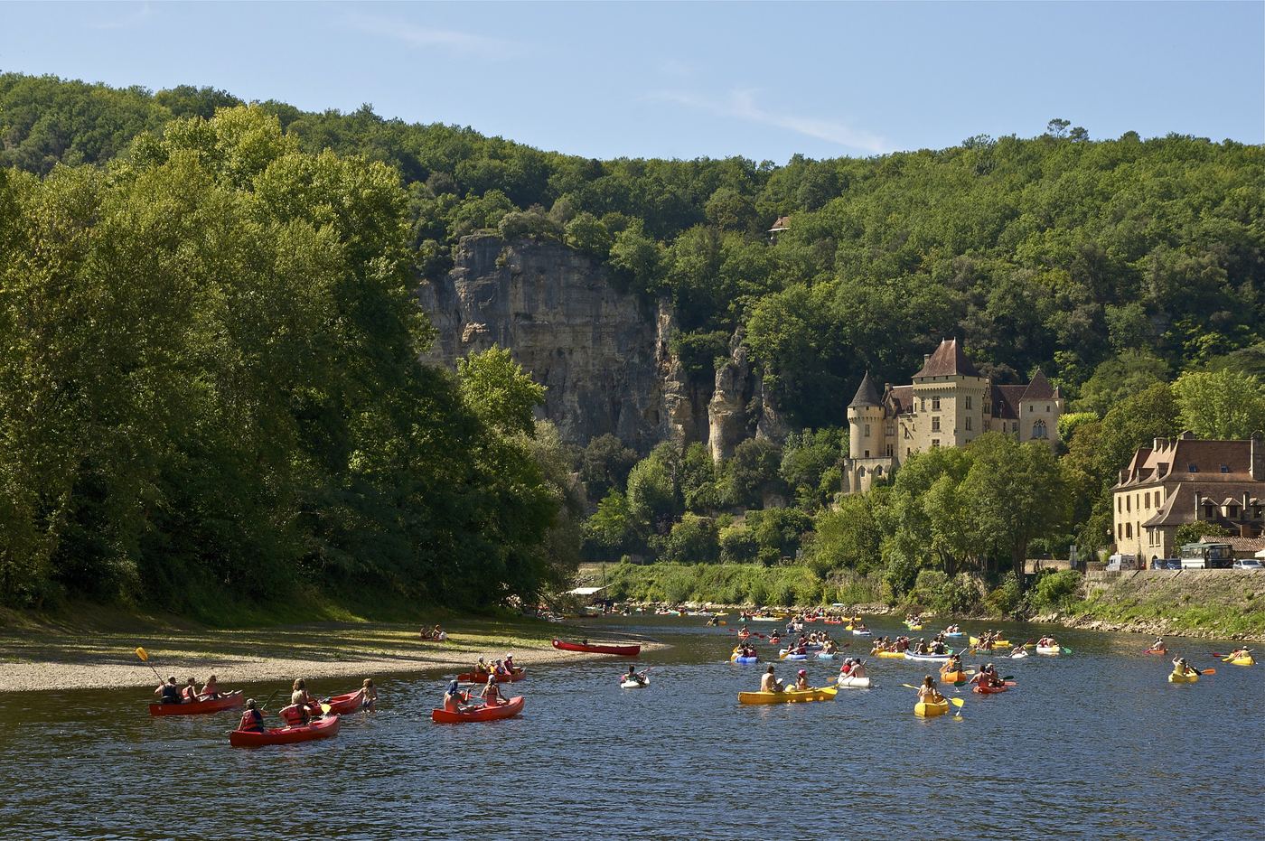 Canoes on the Dordogne below La Roque-Gageac