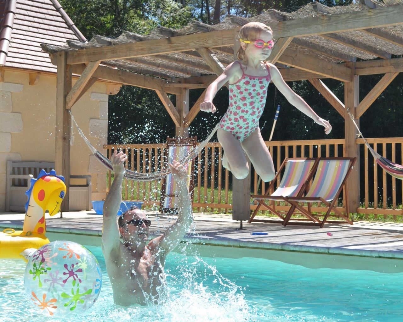 Pool play at Sol du Mazel