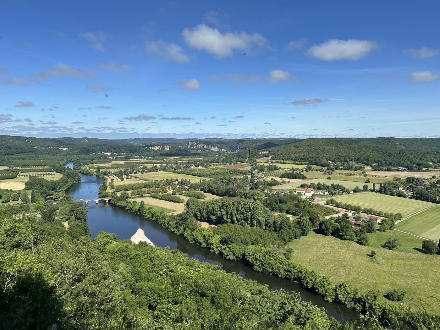 The view over the Dordogne valley from the belvedere at Domme